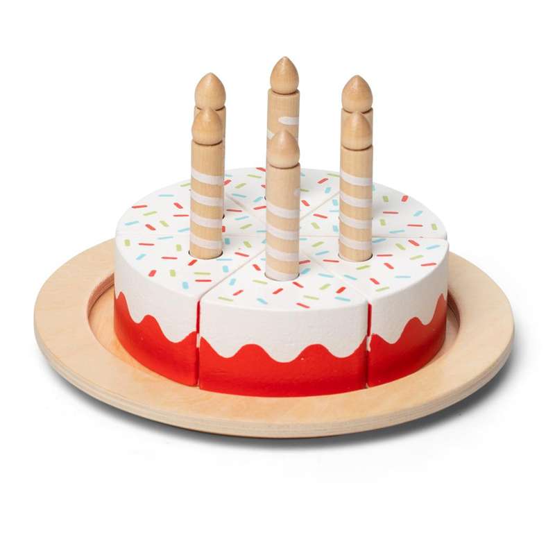 MaMaMeMo Birthday cake in wood - DK Flag 