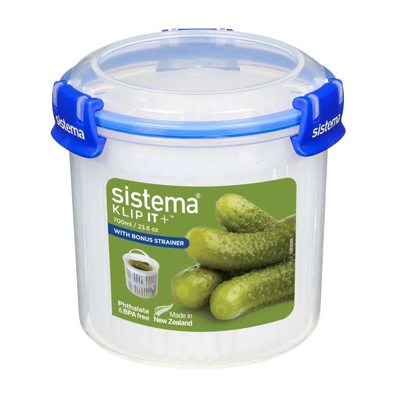 Sistema Depozitare alimente - Klip It Plus - Rotund - 700ml - Albastru 