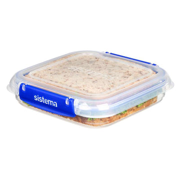 Sistema Food storage - Clip It Plus - Square - 520ml - Blue 