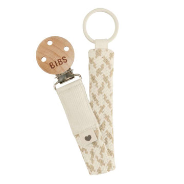 BIBS Accessories - Paci Braid Pacifier Strap - Ivory/Vanilla 