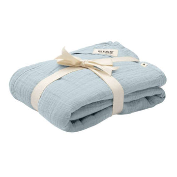 BIBS Dormir - Saco de Cama de Musselina - 120x120 cm. - Azul Bebé 