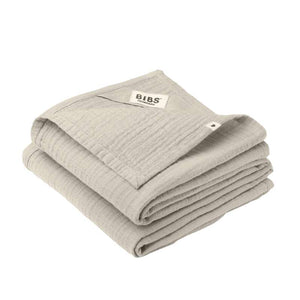 BIBS Schlaf - Musselin Stofftuch im 2er-Pack - 70x70 cm. - Sand 