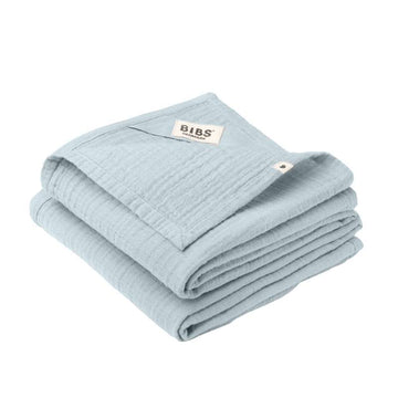 BIBS Uni - Musliinikangas 2-Pak - 70x70 cm. - Vauvan sininen 
