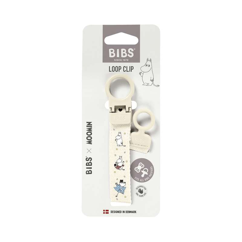 BIBS Doplňky - Řetízek na dudlík - Smyčka - Muminci - Slonová kost 