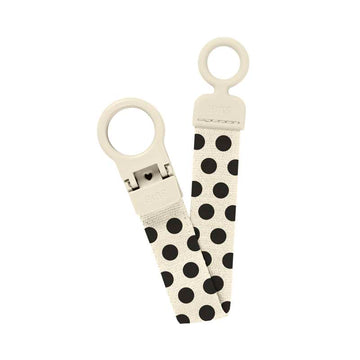 BIBS Príslušenstvo - Šnúrka na cumlík - Loop - Polka Studio - Ivory/Black 