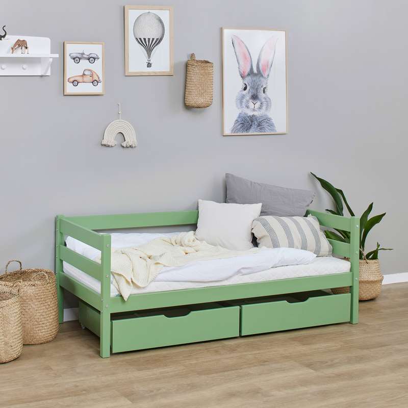 Hoppekids Conjunto de Gavetas com Rodas - 2 pcs. (Vários Tamanhos) - Pale Green 