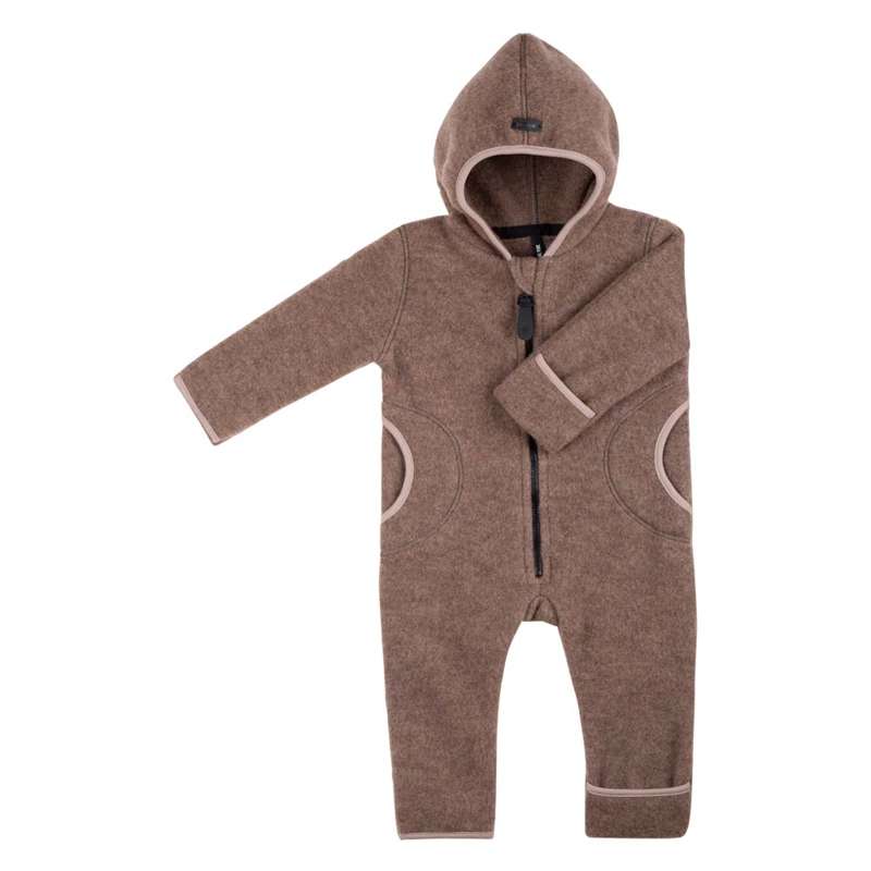 Zuivere overall - Wol fleece - Notenhout