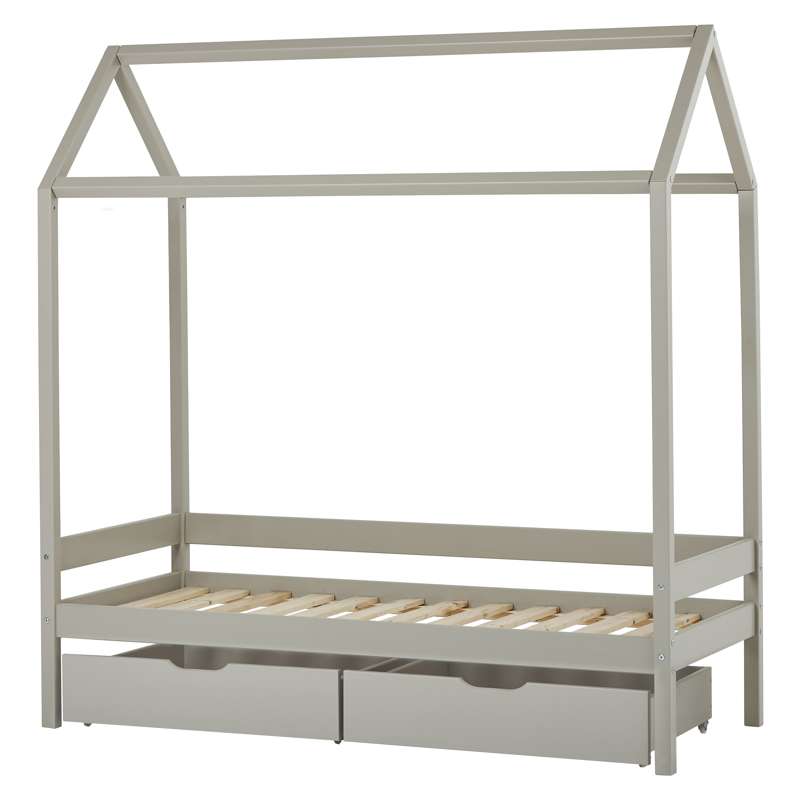 Hoppekids ECO Comfort - Husseng m. Skuffeset - 70x160 cm. - Gri deschis 
