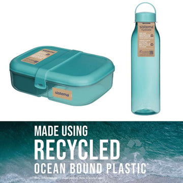 Sistema Conjunto de Almoço Ocean Bound Madpakke 4 - Pedra Teal 