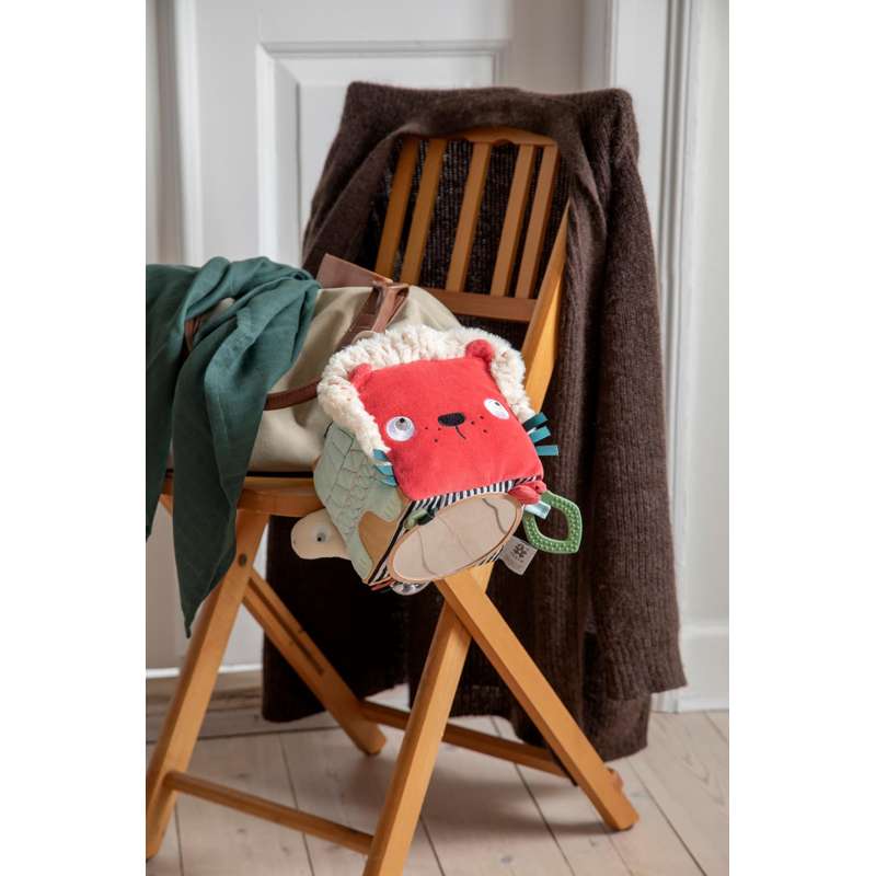 Sebra Activity cube in fabric - Wildlife animals 