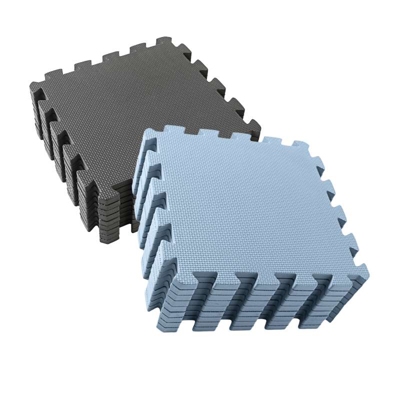 Kid'oh Schaumspielboden - 2 x 9 Teile - Anthrazit/Staubblau 