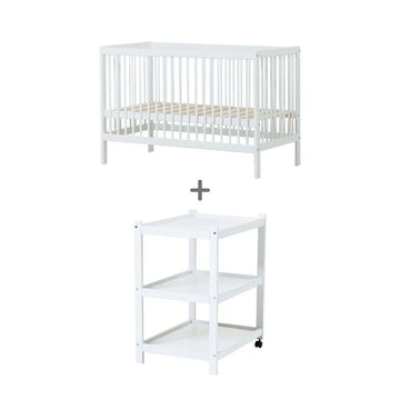 Hoppekids IDA-MARIE Bundle - Lettino per neonati e fasciatoio IDA-MARIE
