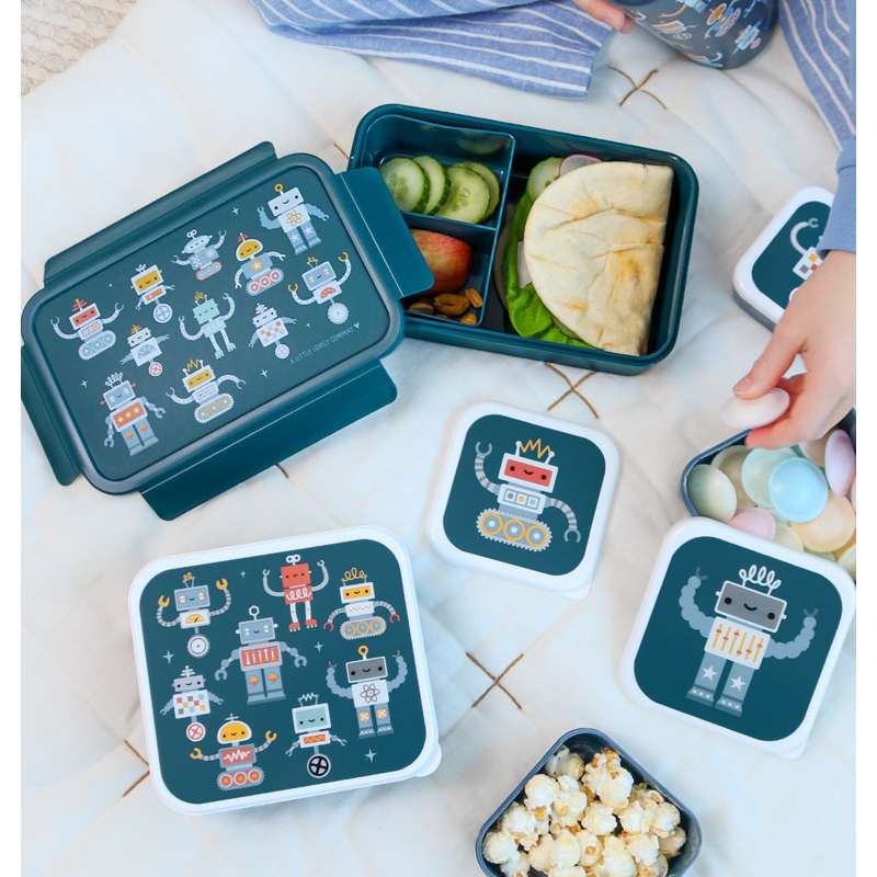 A Little Lovely Company Przegrodzony lunchbox Bento - Roboty 