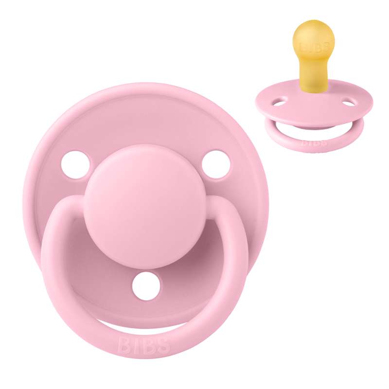 Bibs De Lux Pacifier - sz. 1 - natural rubber - Baby Pink 