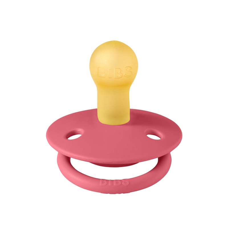 Bibs De Lux Pacifier - sz. 1 - natural rubber - Coral 