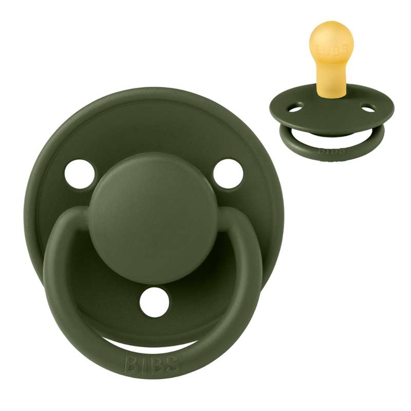 Bibs De Lux Pacifier - sz. 1 - natural rubber - Hunter Green 