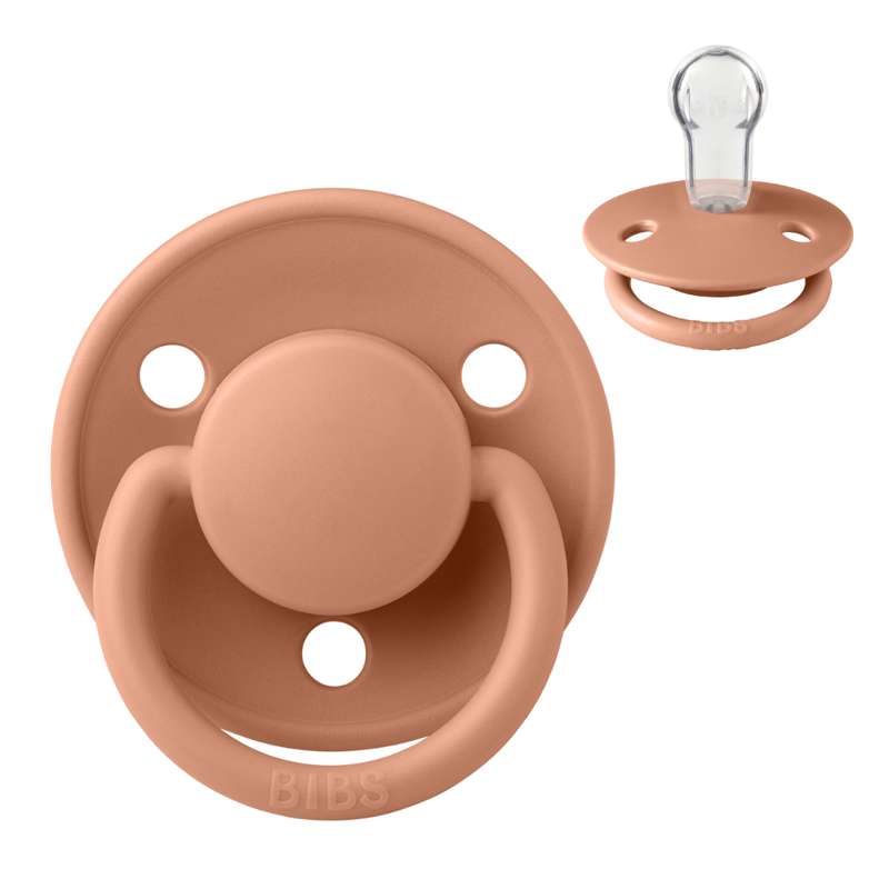 Sucette Bibs De Lux - Taille unique - Silicone - Pêche 