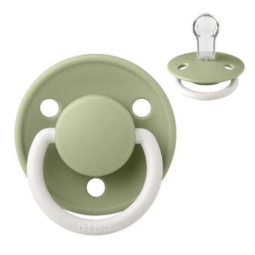 Bibs De Lux Pacifier - Onesize - Silicone - GLOW - Sage 