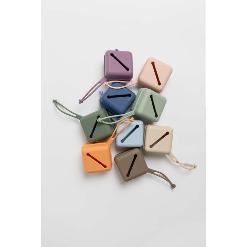 BIBS Accessoires Boîte à sucette - Silicone - Boîte à tétines avec espace pour 3 tétines - Mauve 
