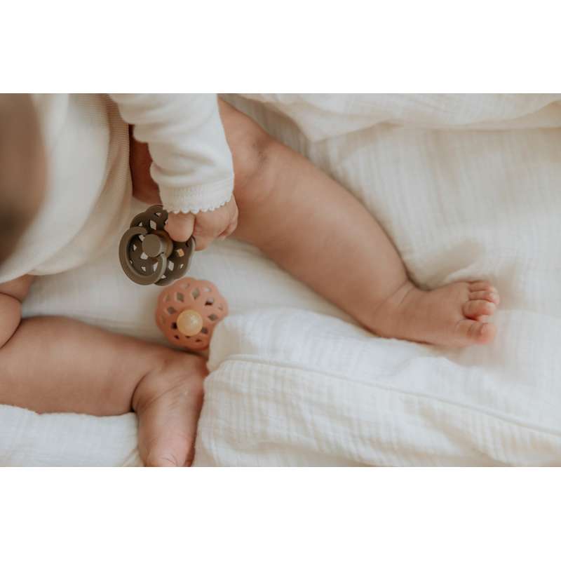 BIBS Round Boheme Pacifier - bundle - 3 pcs. - sz. 1 - Soft Autumn 