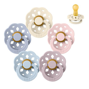 BIBS Кръгла Бохемска Биберон - bundle - 5 бр. - р-р 2 - Колекцията Babyshower 