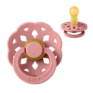 BIBS Okrugla Boheme duda - Vel. 2 - Prirodna guma - Dusty Pink