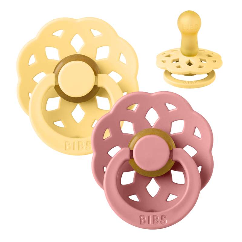Succhietto Bibs Boheme - 2-Pak - tg. 2 - gomma naturale - Burro pallido/Rosa polveroso 