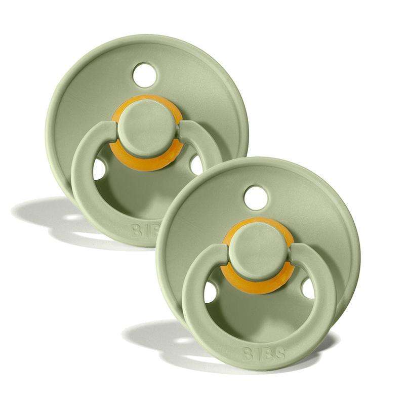 Succhietto Bibs Rotondo Colour - 2-Pak - tg. 2 - gomma naturale - Salvia/Salvia 