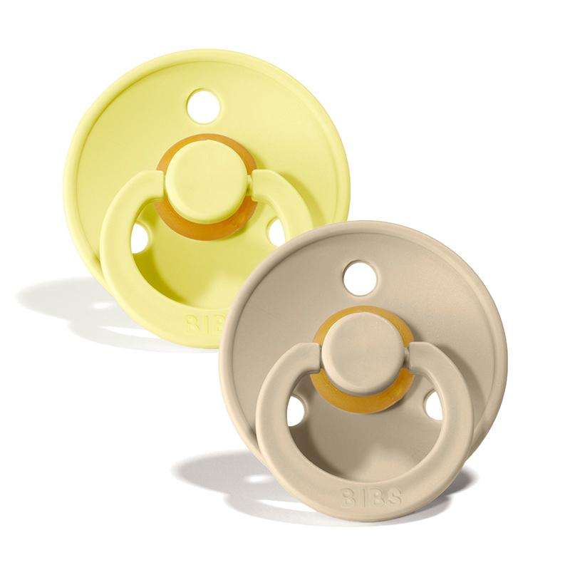 Bibs Rund Colour Schnuller - 2-Pack - Gr. 1 - Naturkautschuk - Sonne/Sand 
