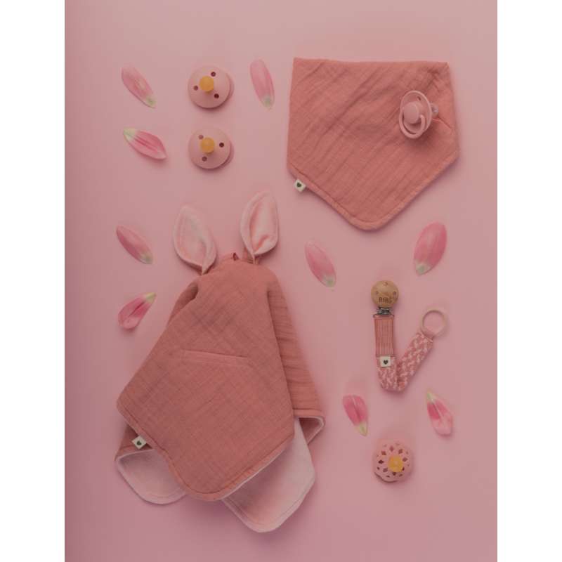 BIBS Akcesoria - Paci Braid Suttesnor - Dusty Pink/Baby Pink 