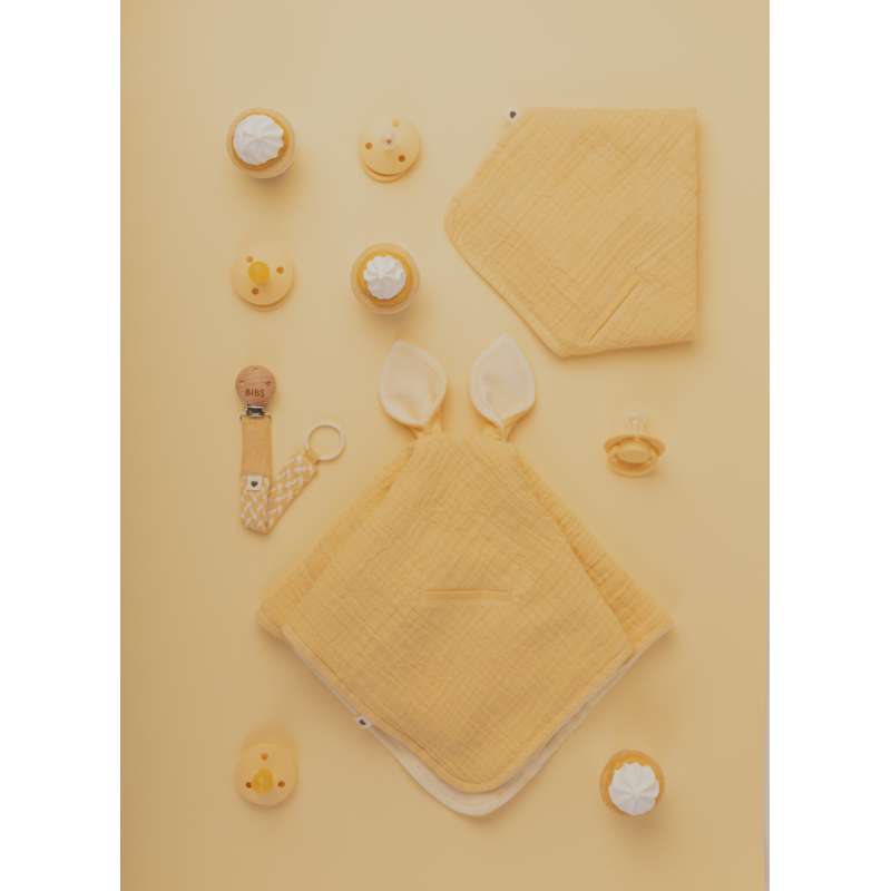 BIBS Accessories - Paci Braid Pacifier Strap - Pale Butter/Ivory 