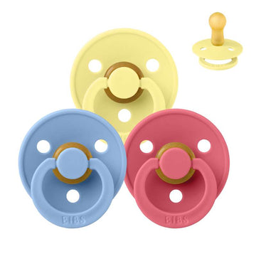 Succhietto Bibs Rotondo Colour - pacchetto - 3 pezzi - tg. 2 - Colour Splash 