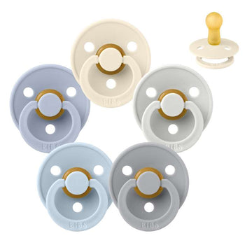 Succhietto Bibs Rotondo Colour - pacchetto - 5 pezzi - tg. 2 - Morbido e Chiaro 