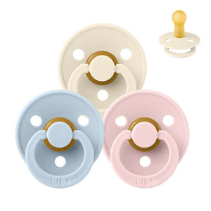 Bibs Кръгъл Colour Биберон - bundle - 3 бр. - р-р 2 - Колекцията Babyshower 