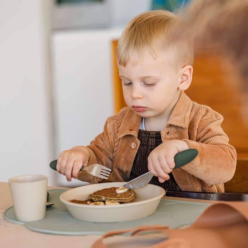 BIBS Dinner Cutlery Set with 3 Pieces - Dark Oak 