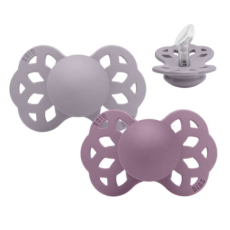 BIBS Sutra Anatómica Infinity - 2-Pack - t. 1 - Silicona - Gris Fosil/Malva 