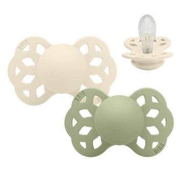 BIBS Симетричен Infinity Sut - 2-Pack - р-р 2 - Силикон - Слонова кост/Шал 