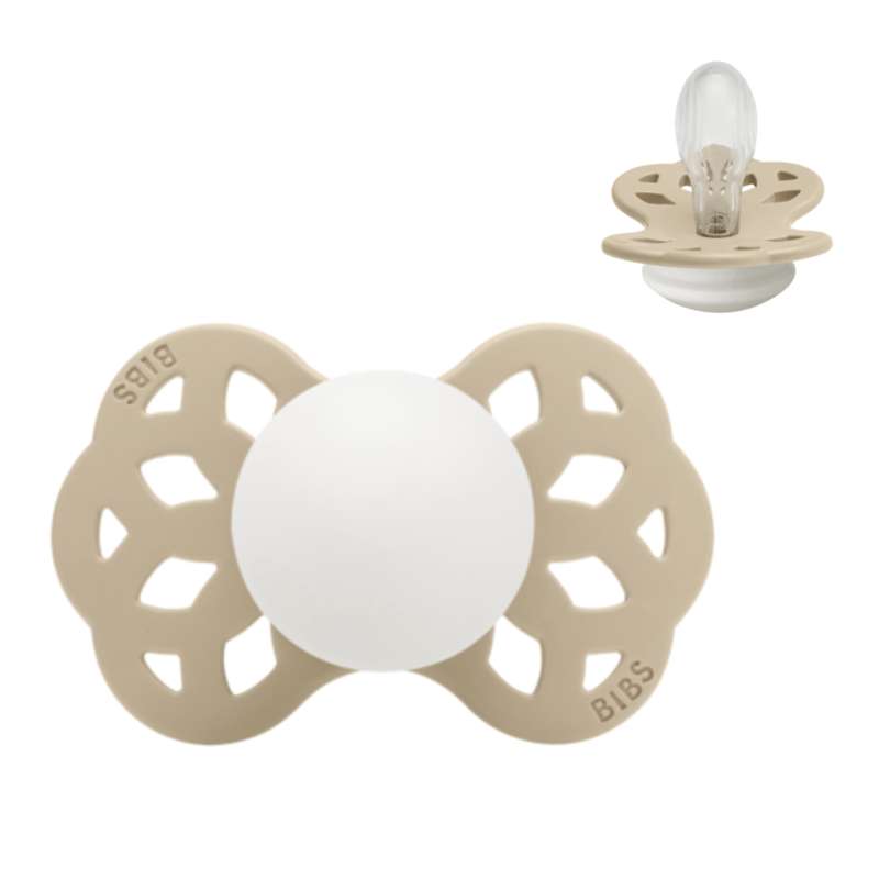 BIBS Symmetric Infinity Sut - sz. 2 - Silicone - GLOW - Vanilla 