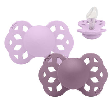 BIBS Anatomico Infinity Sut - 2-Pacchetto - tg. 2 - Silicone - Cielo Viola/Mauve 