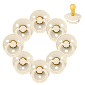 Bibs Ronde Colour Fopspeen - bundle - 8 stuks - mt. 2 - ivoor 