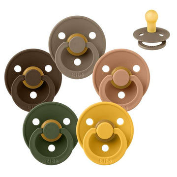 Bibs Кръгъл Colour Биберон - bundle - 5 бр. - р-р 1 - Есенен блаженство 