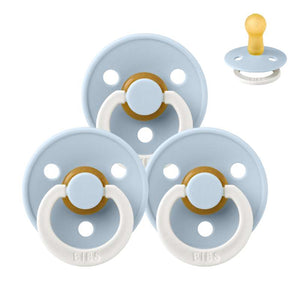 Bibs Στρογγυλή Colour Πιπίλα - bundle - 3 τεμ. - μεγ. 2 - GLOW - Μωβ Μωρού 