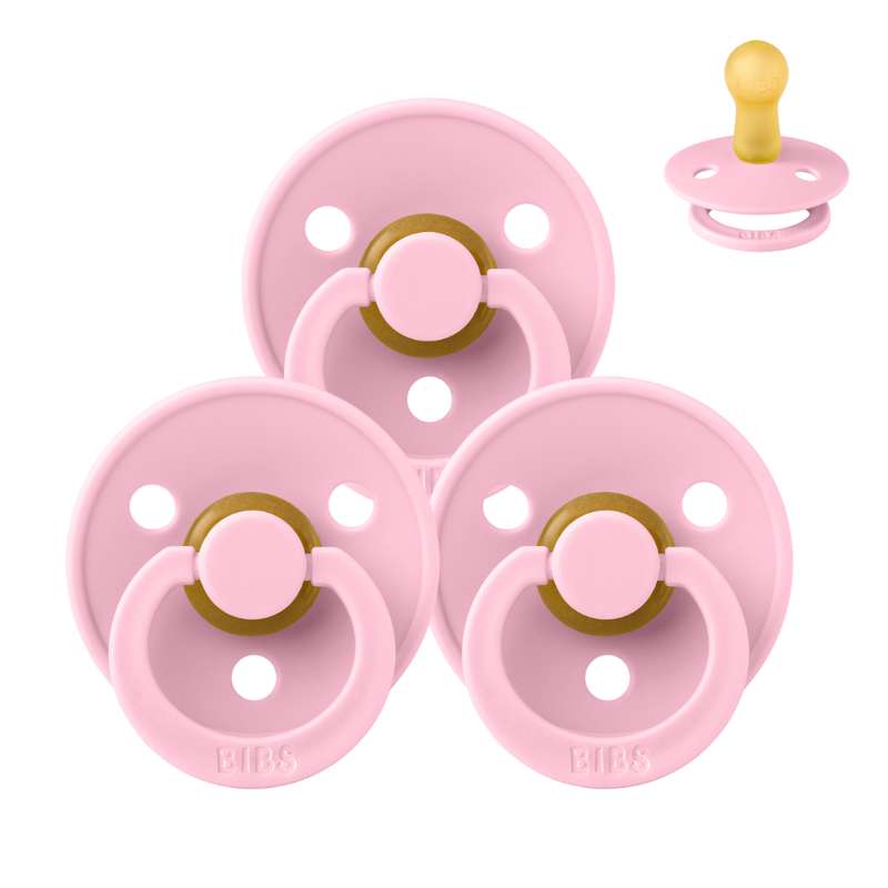 Bibs Rund Colour Schnuller - bundle - 3 Stück - Gr. 2 - Baby Pink 