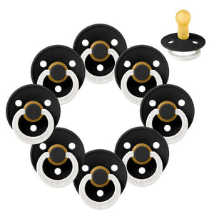 Bibs Кръгъл Colour Биберон - bundle - 8 бр. - р-р 2 - GLOW - Черен 