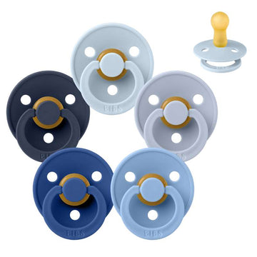 Bibs Rund Colour Smokk - bundle - 5 stk. - str. 2 - Blåøyet baby 