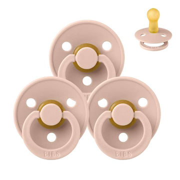 Bibs Okrogla Colour Duda - bundle - 3 kosi - št. 2 - Blush 