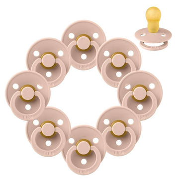 Succhietto Bibs Rotondo Colour - pacchetto - 8 pezzi - tg. 3 - Blush 