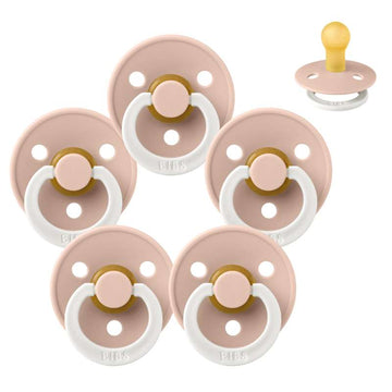 Bibs Rund Colour Schnuller - bundle - 5 Stück - Gr. 1 - GLOW - Rouge 