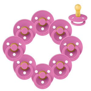 Bibs Round Colour Pacifier - bundle - 8 pcs. - sz. 2 - Bubblegum 