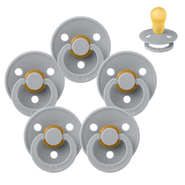 Succhietto Bibs Rotondo Colour - pacchetto - 5 pezzi - tg. 3 - Cloud 